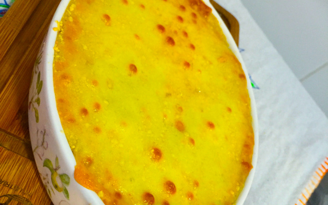 Escondidinho de frango com batata doce fit