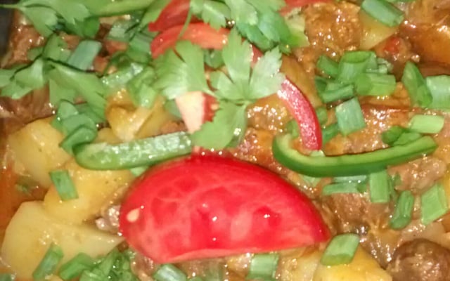 Moela de frango com batata