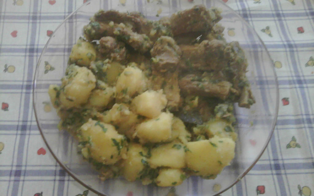 Costela suína com batatas