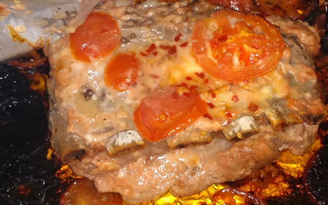 Costelinha de porco assada no forno