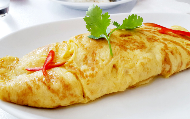 Omelete com recheio cremoso