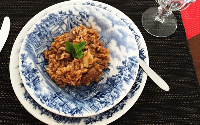 Risoto de filé mignon