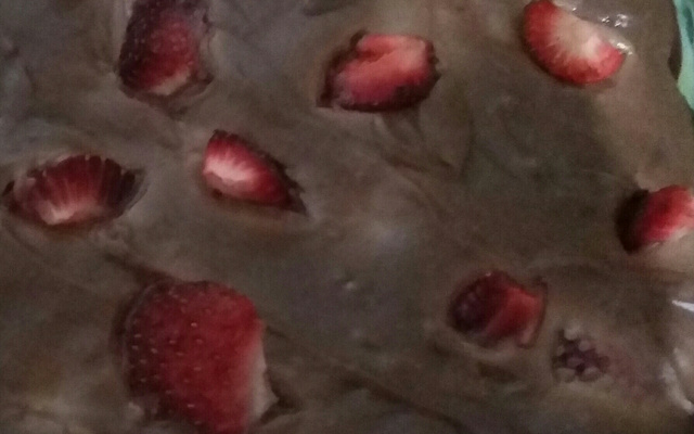 Bombom aberto de morango