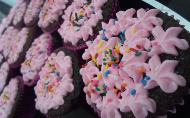 Cupcake de chocolate no micro-ondas