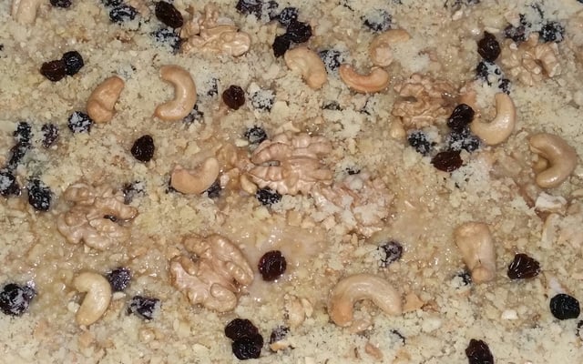 Torta de banana crocante