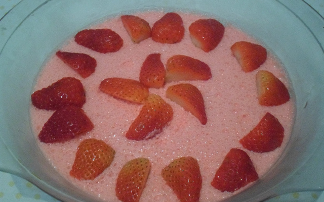 Mousse de morango facílimo