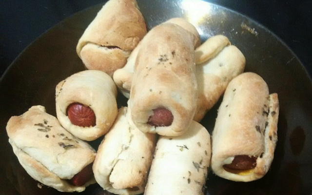 Mini enrolado de salsicha