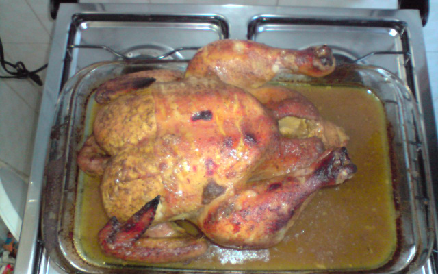 Frango assado especial de domingo