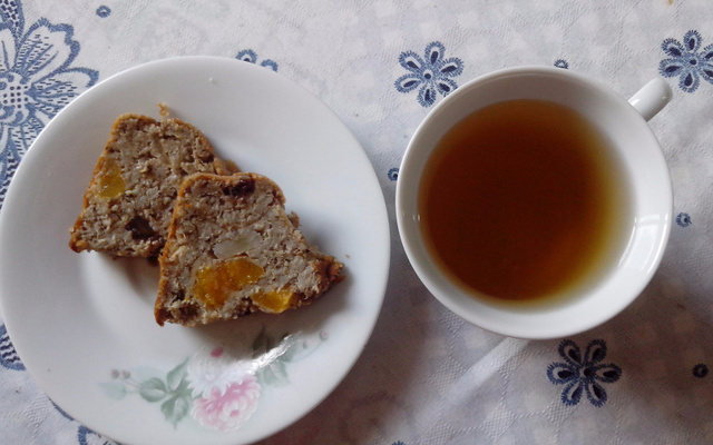 Bolo de banana e aveia