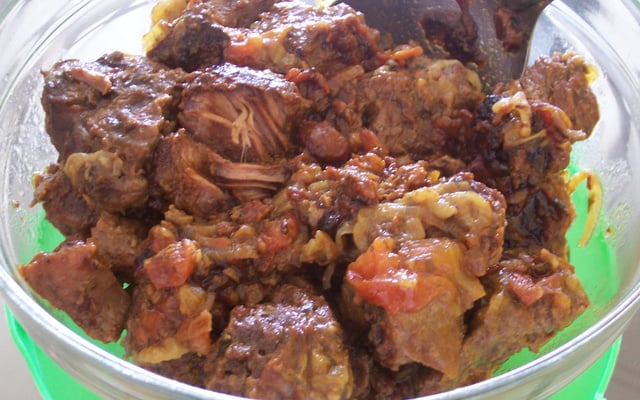 Músculo de panela, sem água