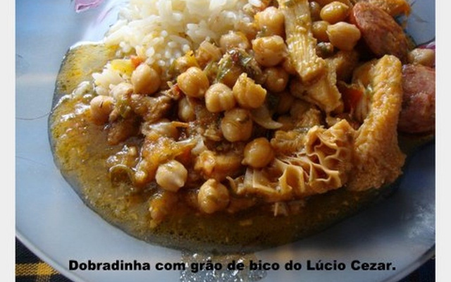 Dobradinha com grão de bico do Lúcio Cezar