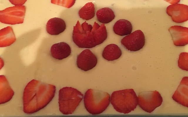 Pavê de morango simples