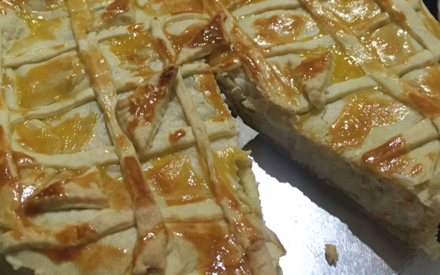 Torta de palmito com requeijão