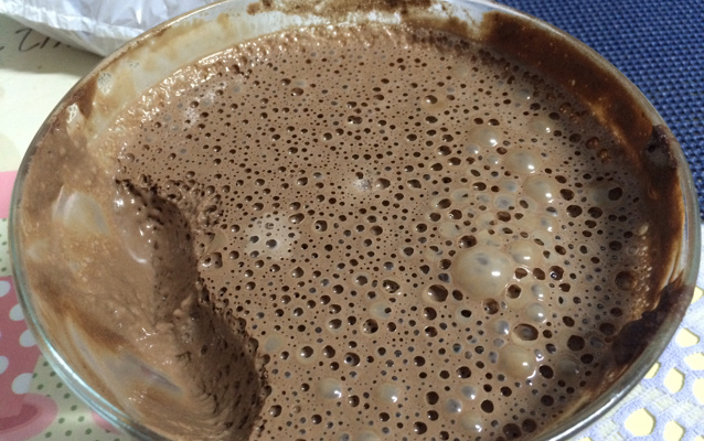 Mousse de chocolate aerado