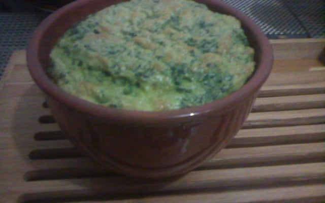 Souflé rápido de espinafre