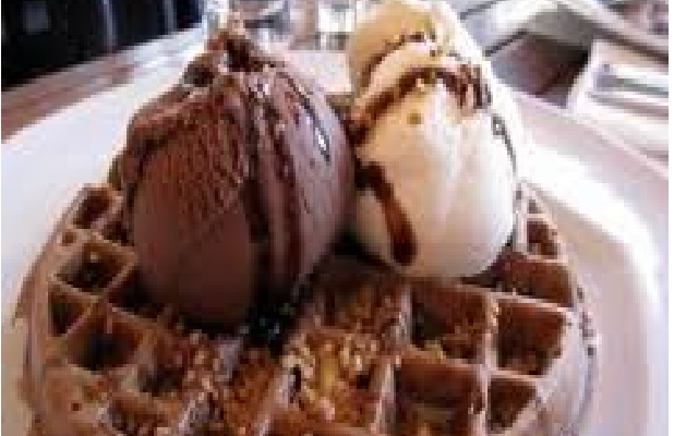 Waffle de chocolate
