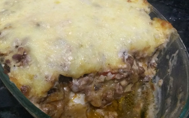 Lasanha grega (moussaka)
