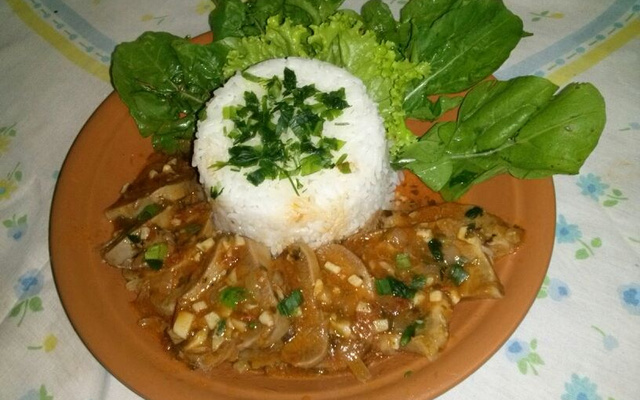 Língua de boi ao alho