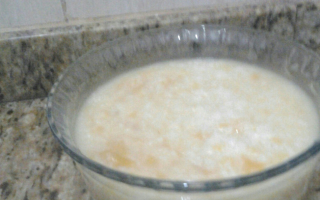 Arroz com pêssego