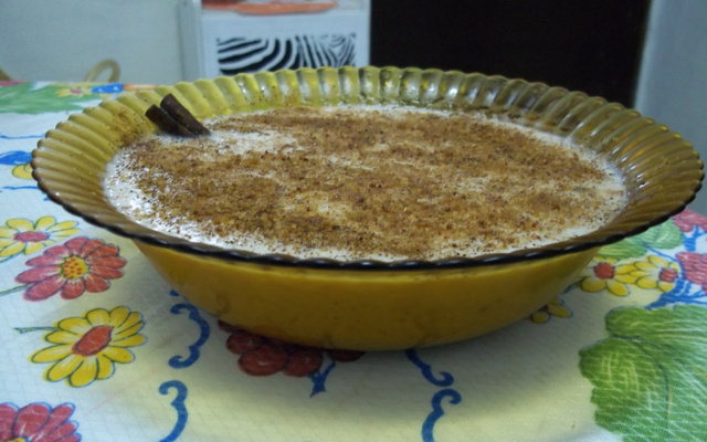 Arroz doce com paçoca