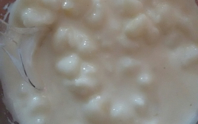 Canjica com amendoim e coco.