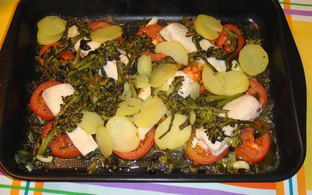 Filé de peixe ao forno