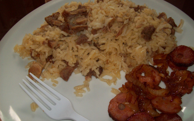 Arroz de churrasco de domingo
