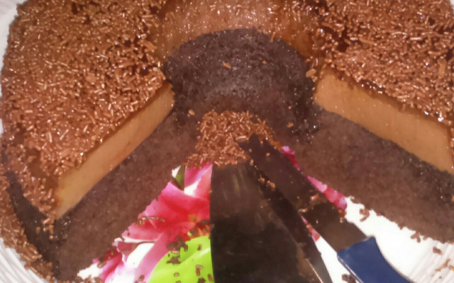 Bolo pudim de chocolate