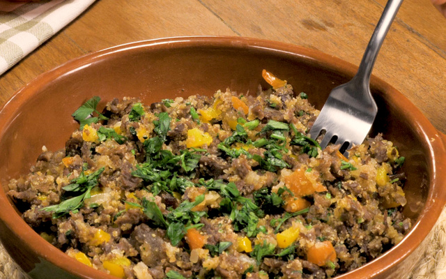 Paçoca de carne de sol da Cleo