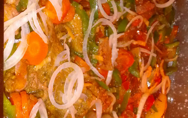 Carne assada com estilo