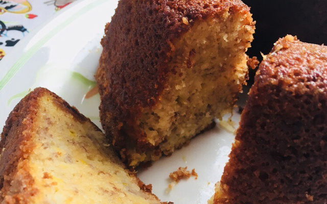 Bolo de banana e damasco sem glúten e sem lactose