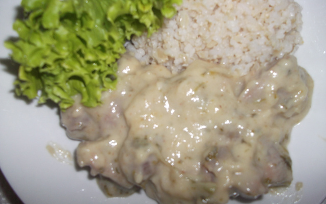 Moela ao molho branco