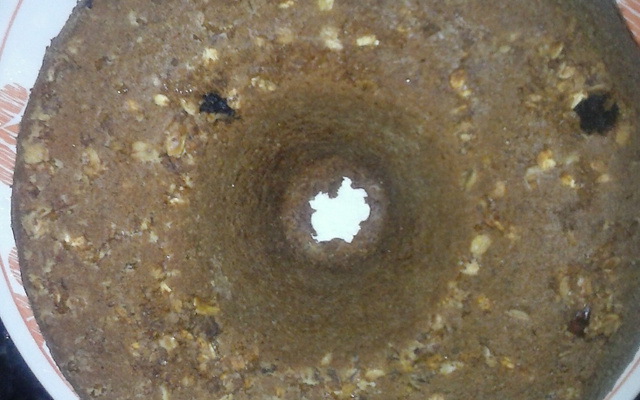 Bolo de aveia com granola