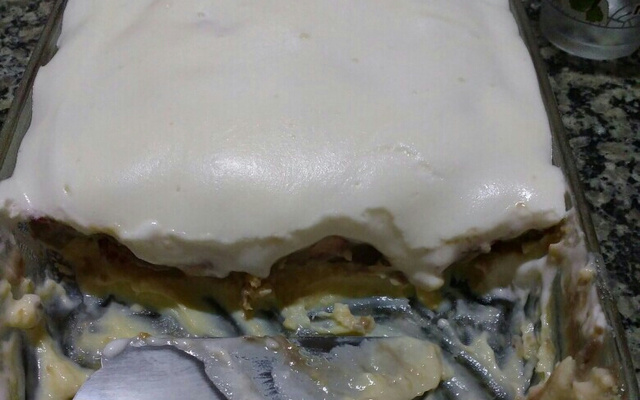 Pavê de morango com chocolate