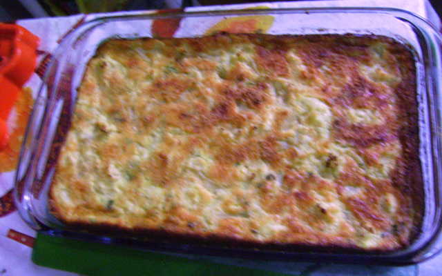 Torta de couve - flor e abobrinha