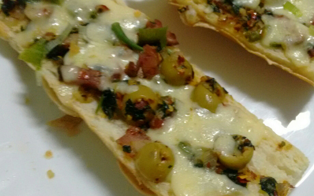 Brusqueta de mini baguete