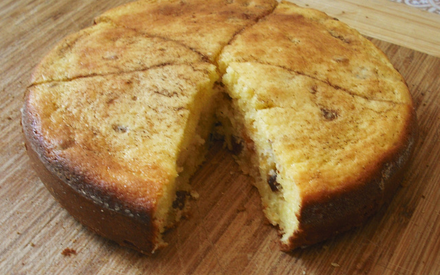 Torta alemã de ricota com passas