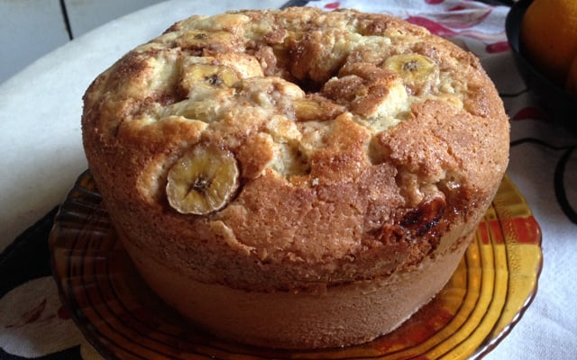 Bolo de banana fofinho