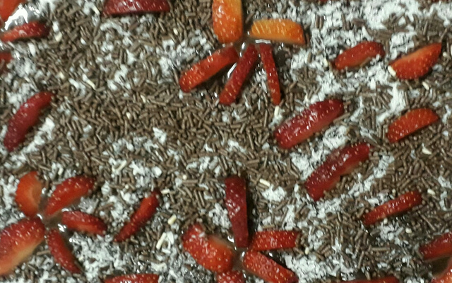 Sobremesa chococreme com morango