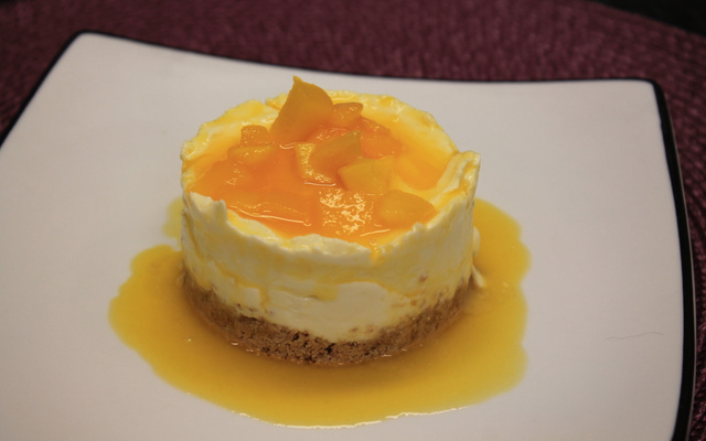 Cheesecake de maracujá e manga