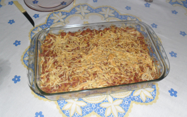 Macarrão a molho calabresa