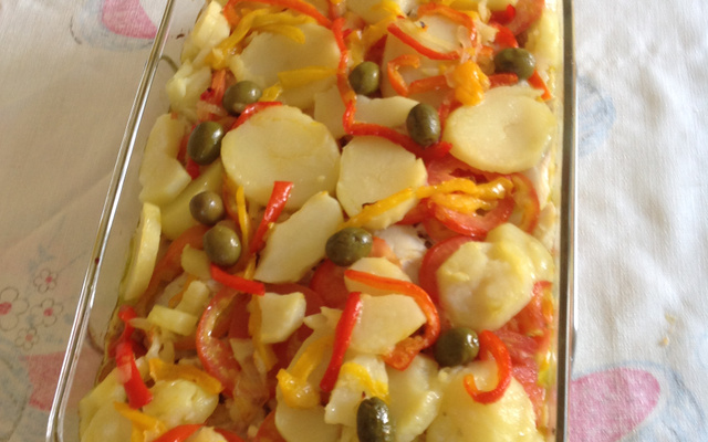 Filé de merluza no azeite