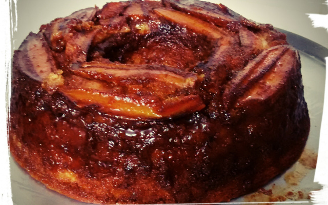 Bolo de banana com iogurte