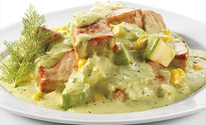 Lombo de Porco ao Molho de Folha Azedinha