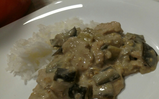 Peito de frango com berinjela