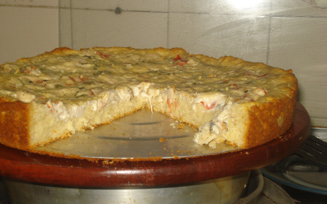 Torta de palmito da juçara