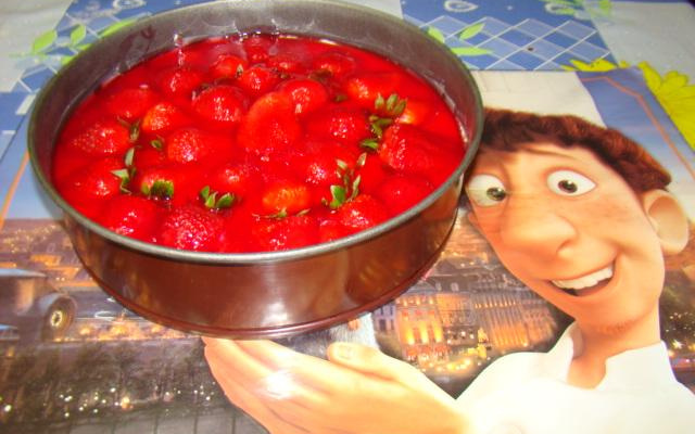 Tortinha de morango de dar água na boca.