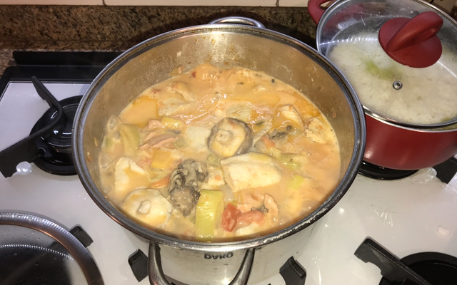 Moqueca com cogumelos