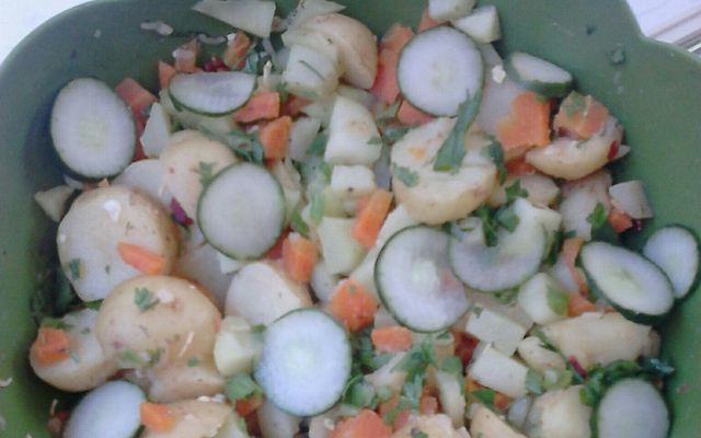 Salada de legumes cozidos