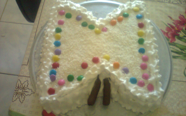 Bolo colorido borboleta